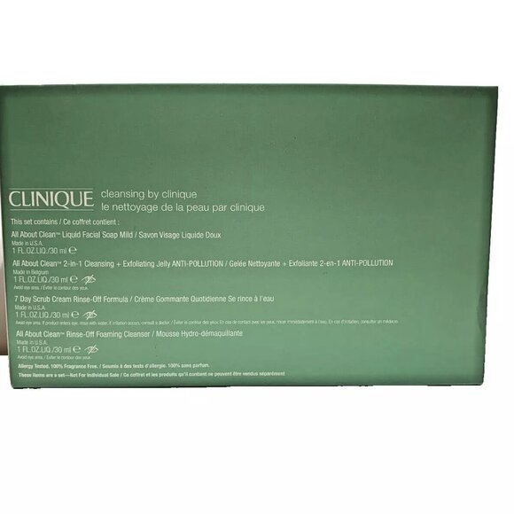 Clinique Cleansing By Clinique  4 Piece Cleansing Set  Travel Size - Picture 3 of 4